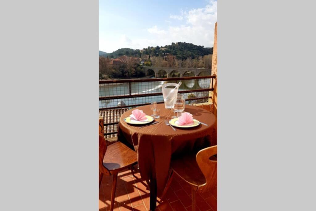 Joli Appartement, Terrasse Plein Sud Roquebrun Kültér fotó